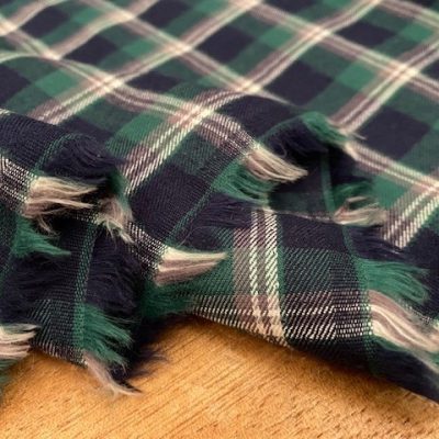 Fife 03 Green checked fabric