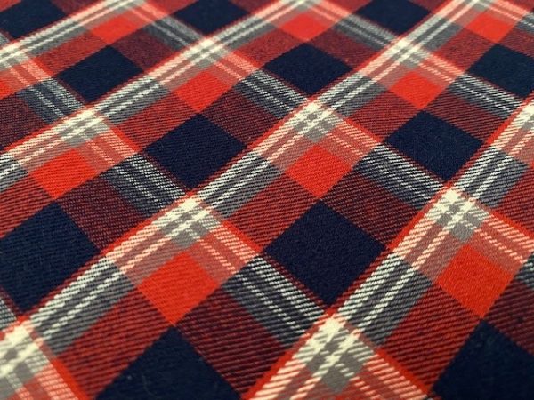 Fife 03 Red checked fabric