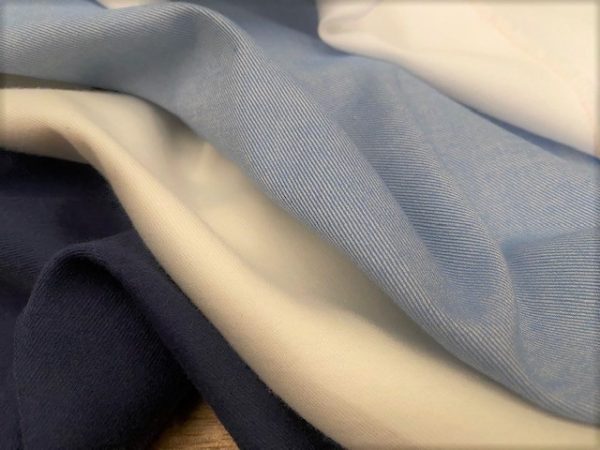 Rydal plain blue brushed cotton fabric