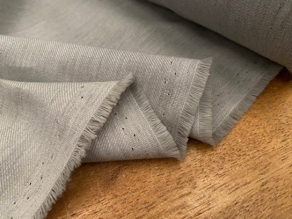 Fife plain taupe brushed cotton melange fabric
