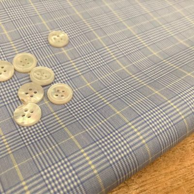 King 10 wales yellow checked fabric