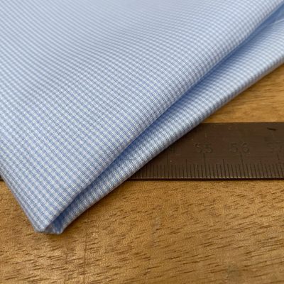 King AC8 Ice Blue Checked Fabric