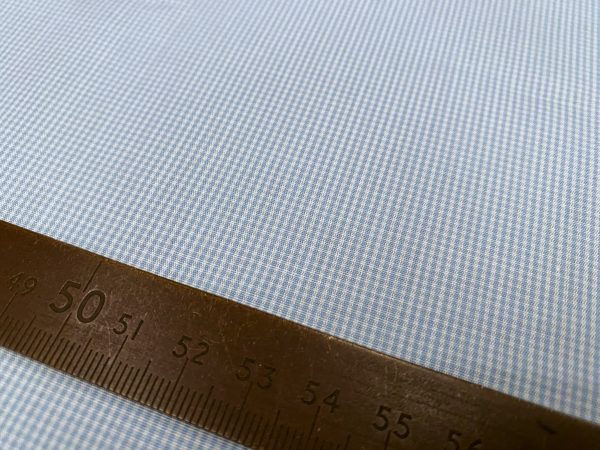 King AC8 Ice Blue Checked Fabric