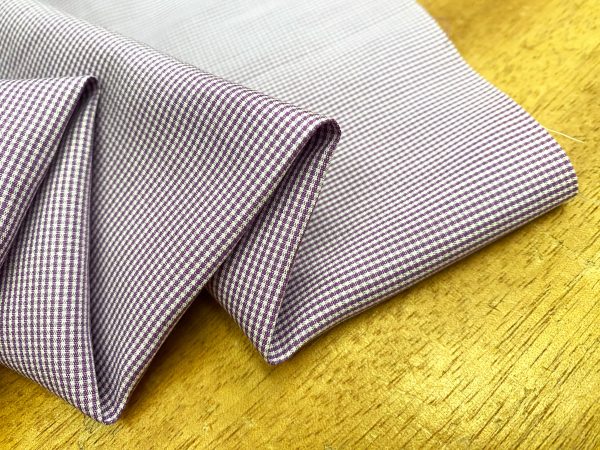 King AC8 Purple Checked Fabric