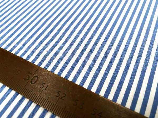 King BB Blue Striped Fabric