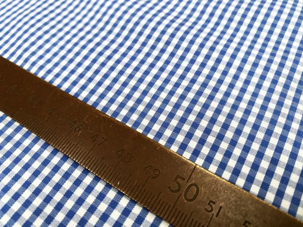 King BE Blue Checked Fabric