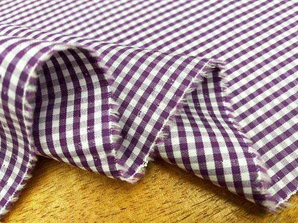 King BE Purple Checked Fabric