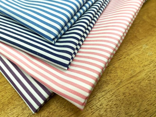 King BB Pink Striped Fabric