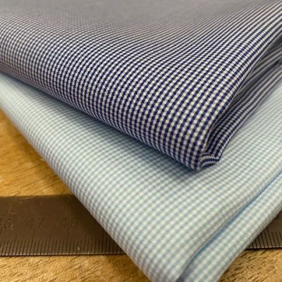 King AC8 Navy Checked Fabric