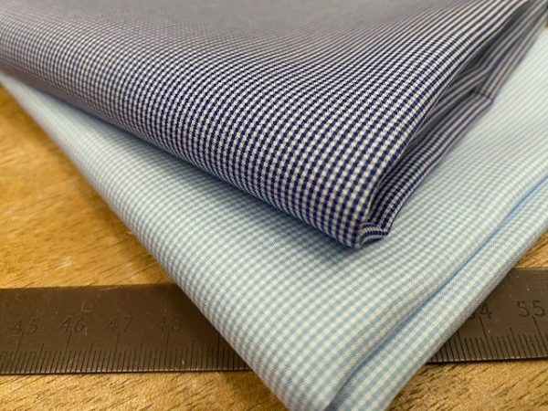 King AC8 Navy Checked Fabric