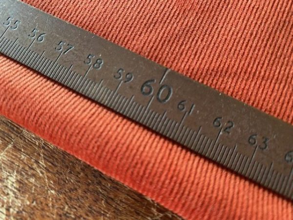 Haworth orange babycord fabric