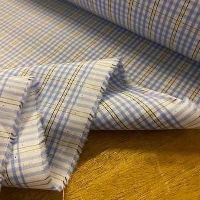 King 17 Yellow Checked Fabric