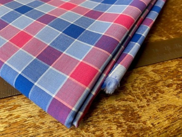 60″ Regent 76 pink checked fabric