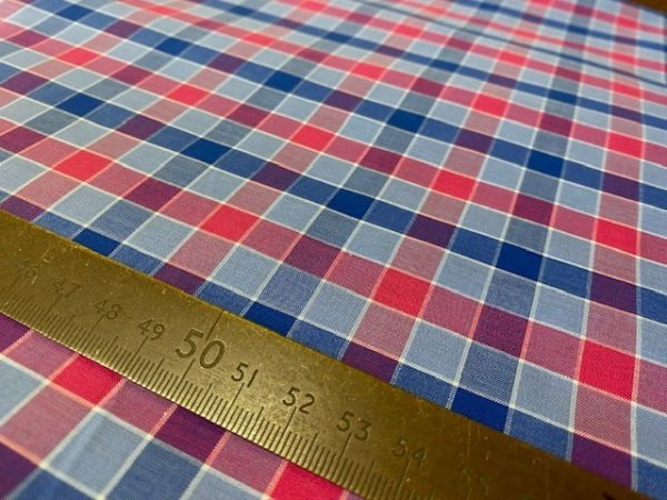 60″ Regent 76 pink checked fabric