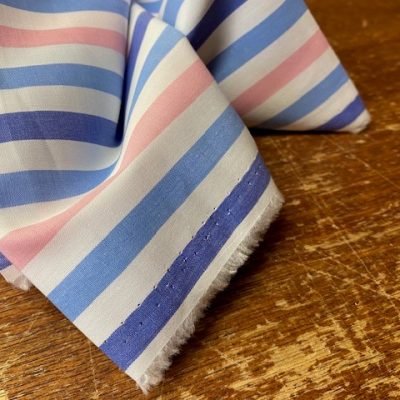King OS pink striped fabric