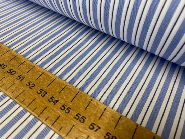 60″ Regent NH blue striped fabric
