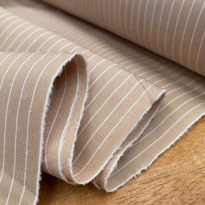36″ Grange JR tan striped fabric