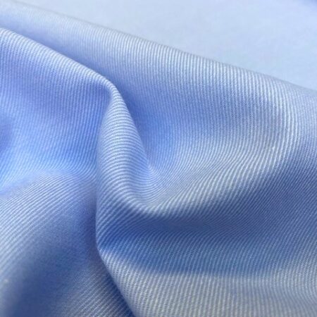 Fife plain azure brushed cotton fabric