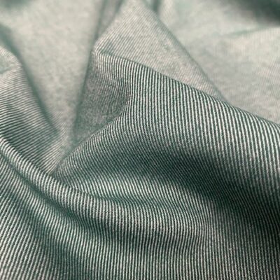 Fife plain green brushed cotton fabric