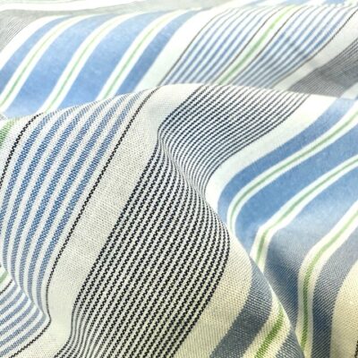 Hampton 11 blue striped fabric