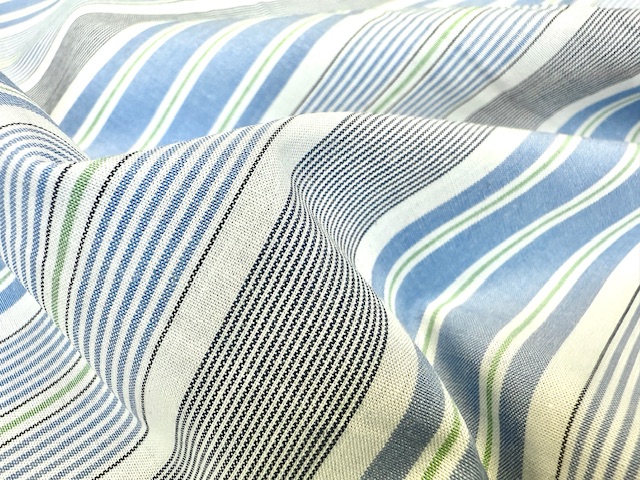 Hampton 11 blue striped fabric