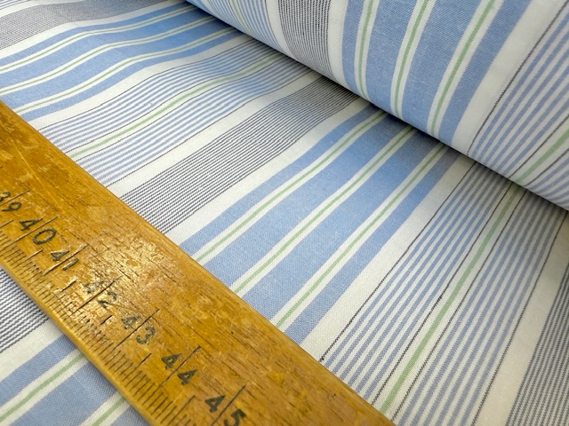 Hampton 11 blue striped fabric
