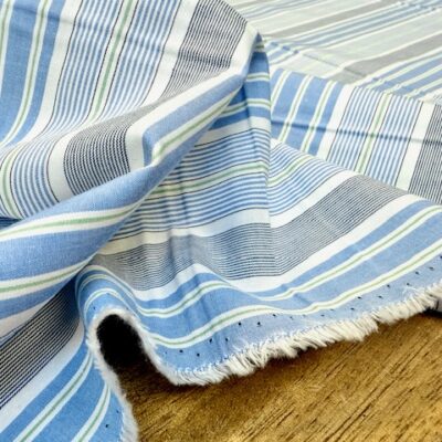 Hampton 11 blue striped fabric