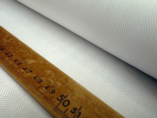 Balmoral 200 white herringbone