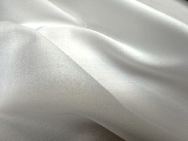 Lakeside white non iron sateen fabric