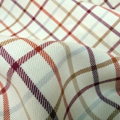 Kendal Turf tan check fabric