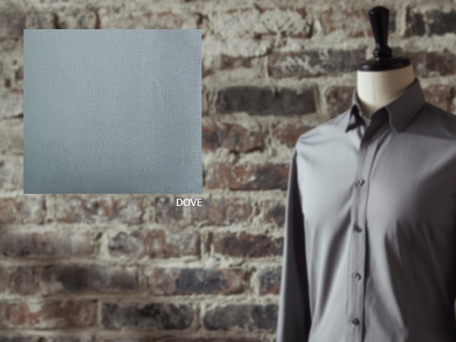 Nelson plain dove grey cotton poplin