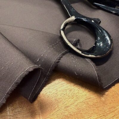 Nelson plain chocolate cotton poplin