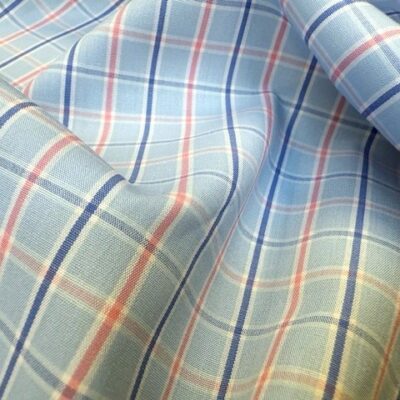 Regent 25 pink checked fabric