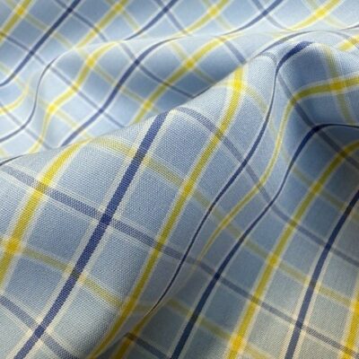 Regent 25 yellow checked fabric