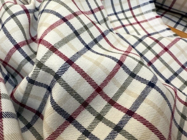 Fife 67 wine brushed cotton