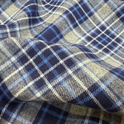 Fife 69 blue brushed cotton