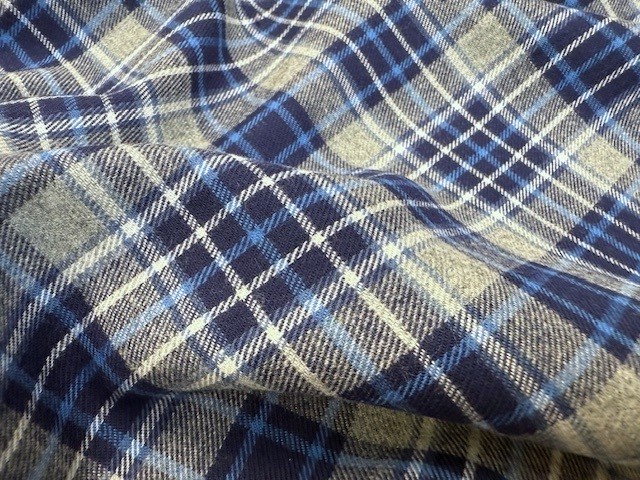 Fife 69 blue brushed cotton