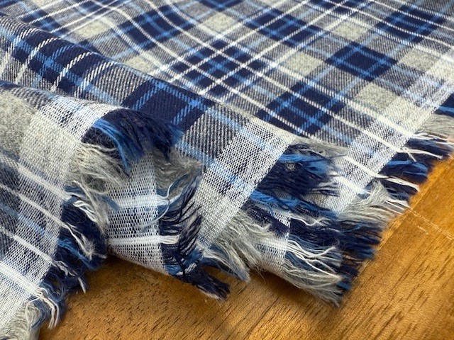 Fife 69 blue brushed cotton