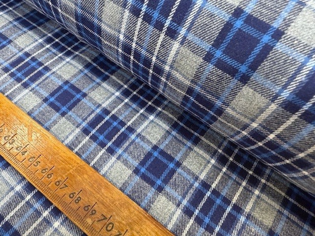 Fife 69 blue brushed cotton