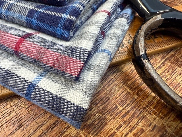 Fife 70 red brushed cotton