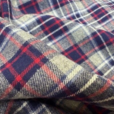 Fife 69 red brushed cotton