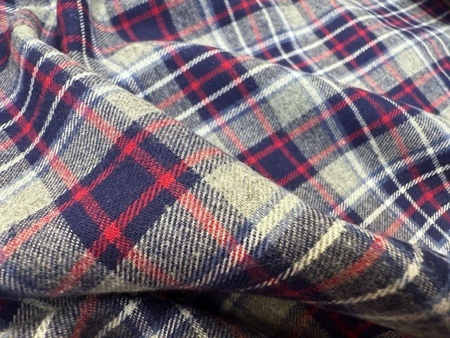 Fife 69 red brushed cotton