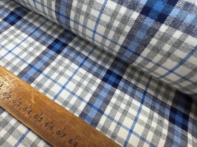 Fife 70 blue brushed cotton