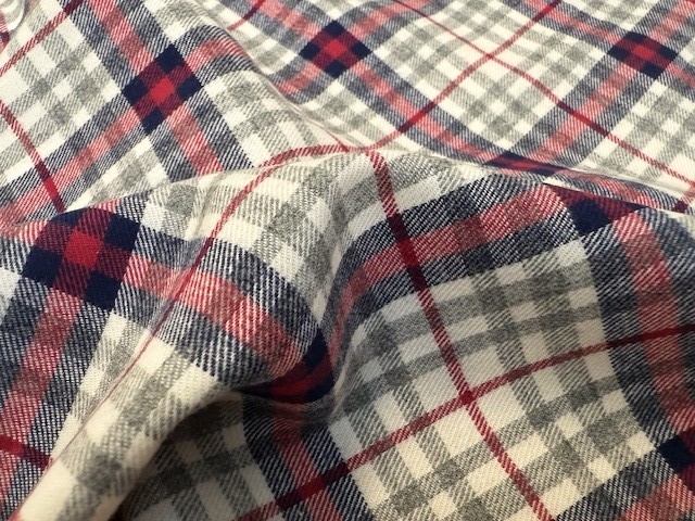 Fife 70 red brushed cotton