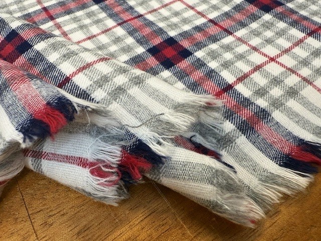 Fife 70 red brushed cotton