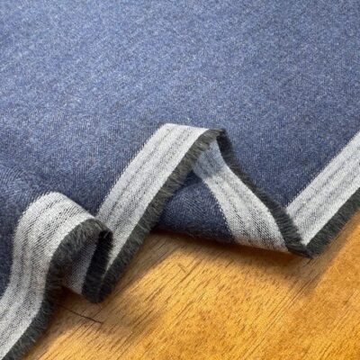 Fife HB Navy brushed herringbone