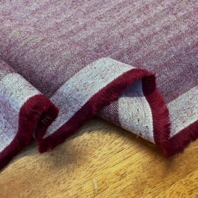 Fife HB Wine brushed herringbone