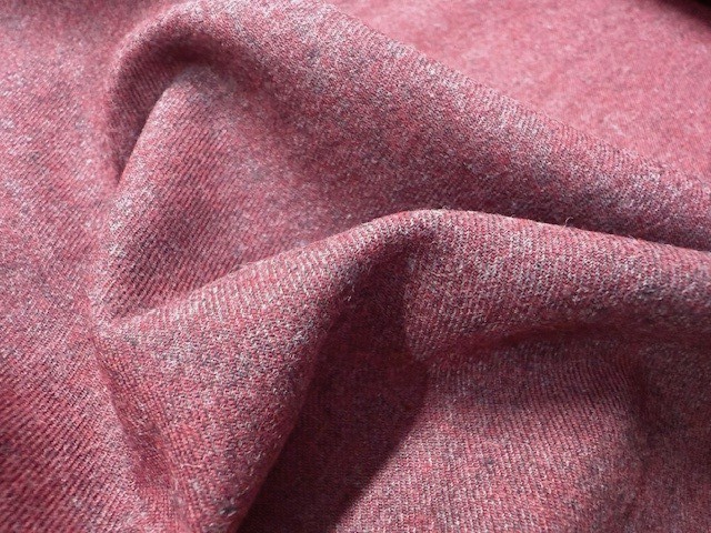 Fife ruby brushed cotton melange