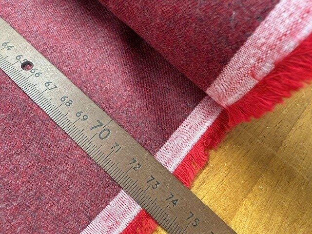 Fife ruby brushed cotton melange