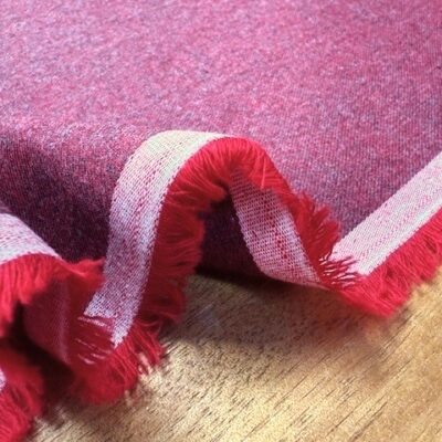 Fife ruby brushed cotton melange